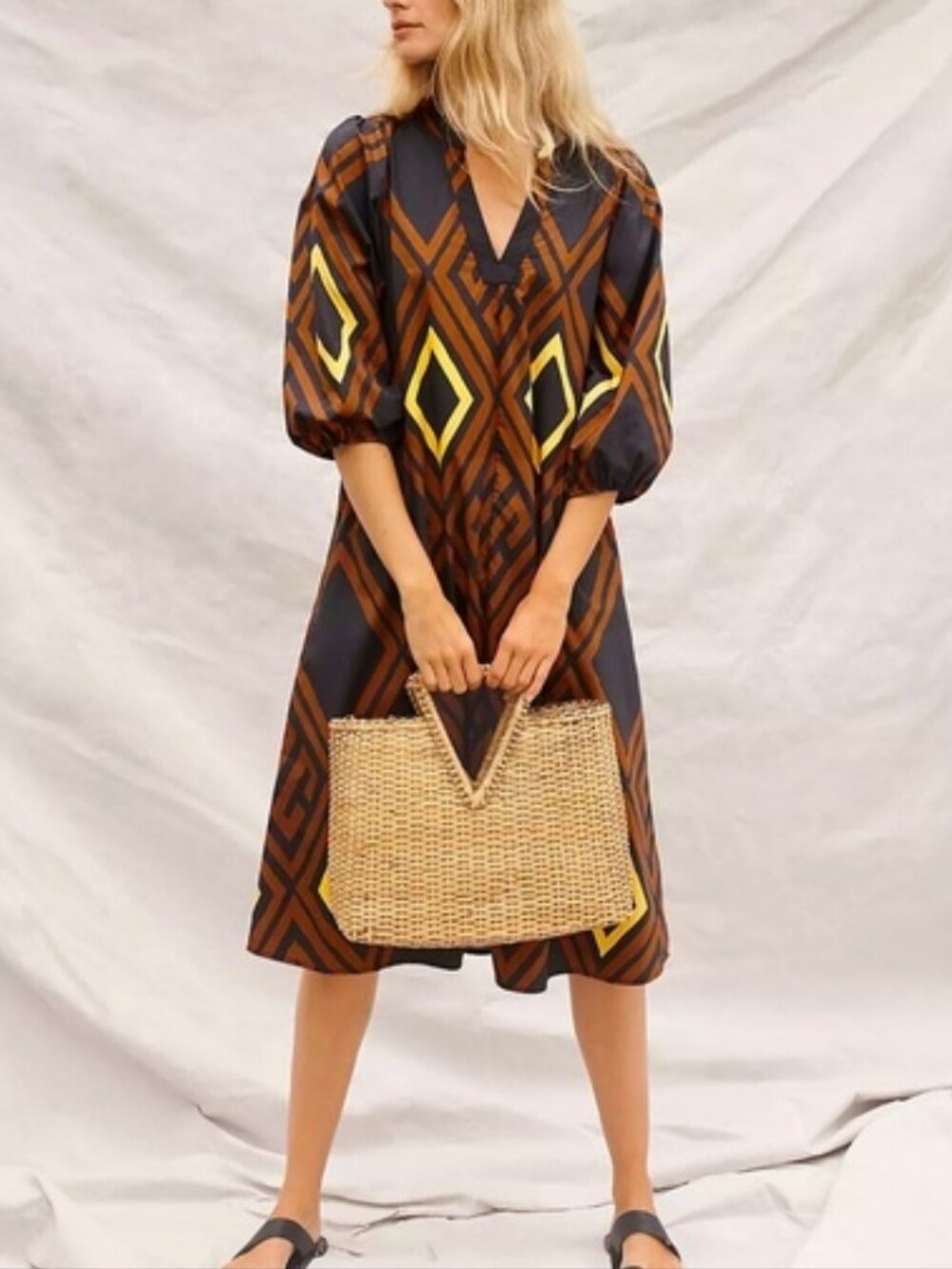 Anthropologie Porridge Mireil Midi Dress Size S